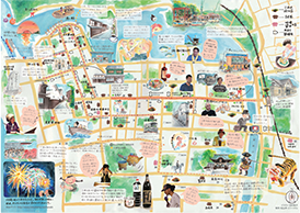 the walking map of Mitsuhama